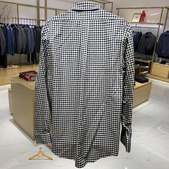 Brooks Brothers Dress Shirt - XL, Green & White Gingham, Button Down Collar - Picture 7 of 8